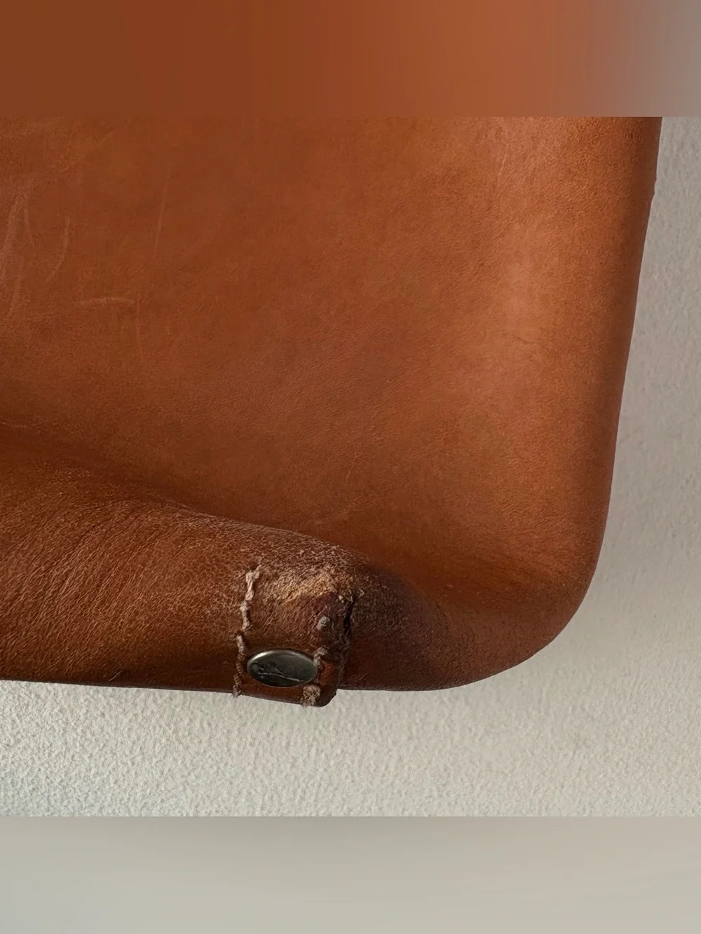 RARE Vintage Jack Spade Bridle Leather Messenger Field Bag Cognac Brown HTF